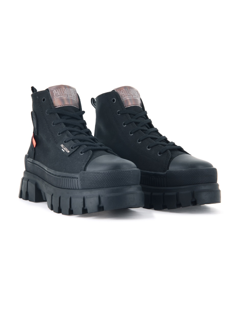 Foto 6 | Bota con Plataforma Palladium Revolt Hi Tx Negro para Dama