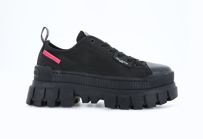 Foto 2 | Tenis con Plataforma Palladium Revolt Lo TX Negro para Dama