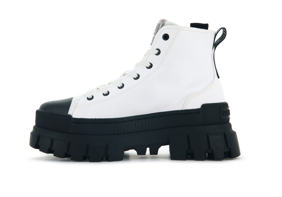 Foto 4 pulgar | Bota con Plataforma Palladium Revolt Hi TX Blanco para Dama