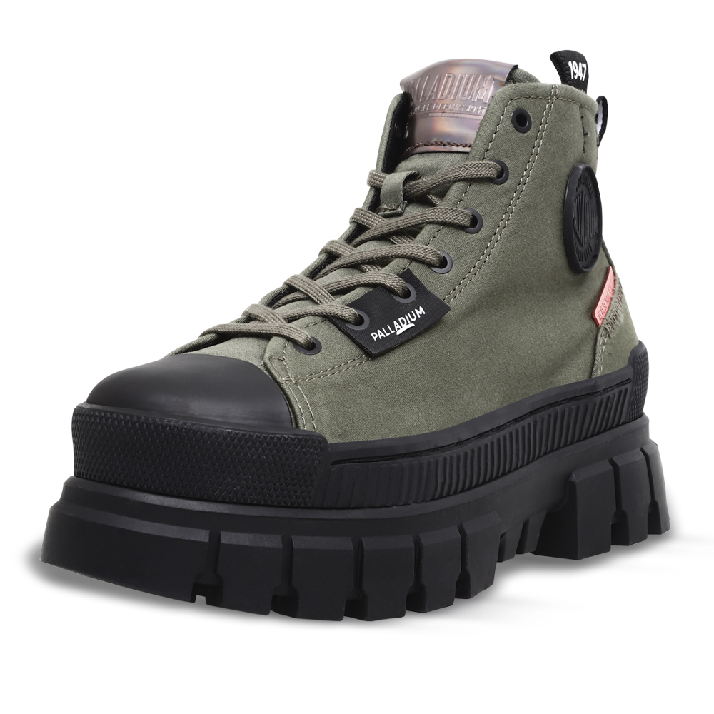 Bota con Plataforma Palladium Revolt Hi TX Verde para Dama