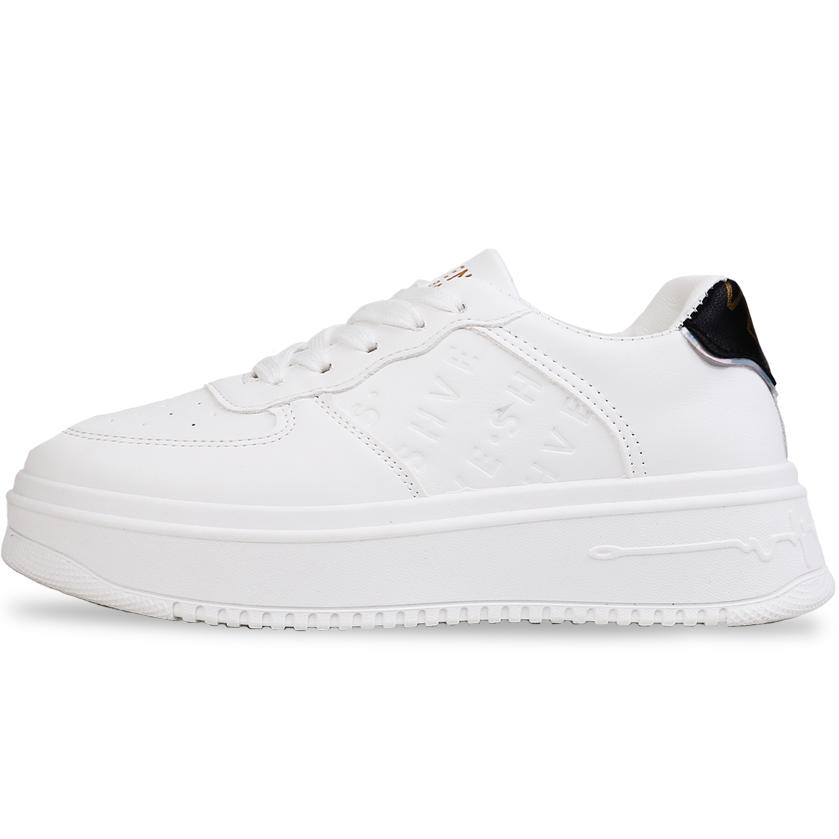 Foto 4 pulgar | Tenis Shendy Vendy Nerea Blanco Con Negro