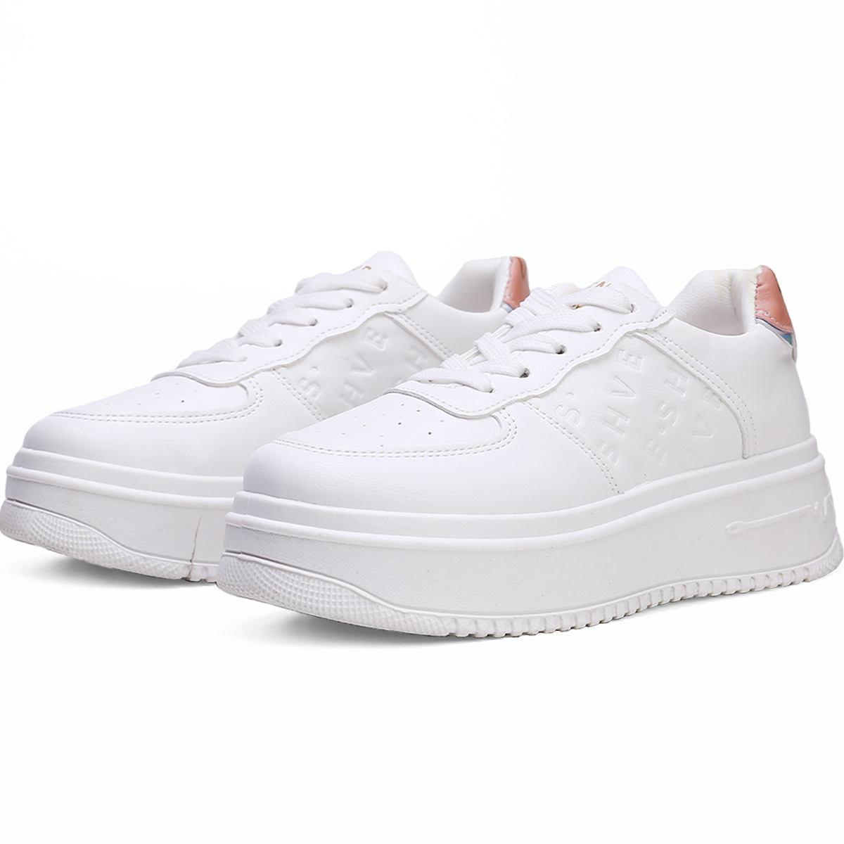 Foto 2 pulgar | Tenis Shendy Vendy Nerea Blanco Con Rosa