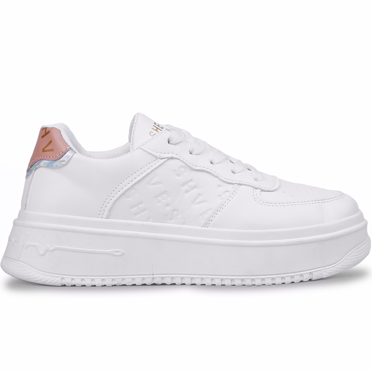 Foto 3 pulgar | Tenis Shendy Vendy Nerea Blanco Con Rosa