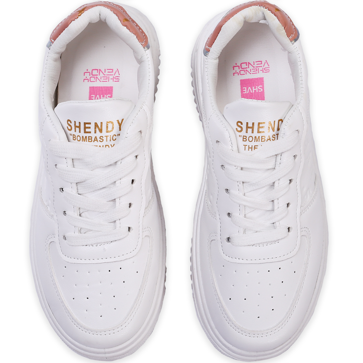 Foto 5 pulgar | Tenis Shendy Vendy Nerea Blanco Con Rosa