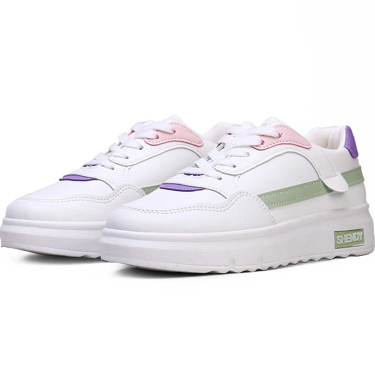 Foto 2 pulgar | Tenis Shendy Vendy Lille Blanco Con Verde