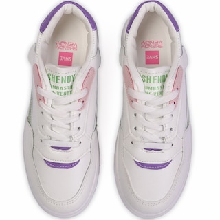 Foto 4 | Tenis Shendy Vendy Lille Blanco Con Verde