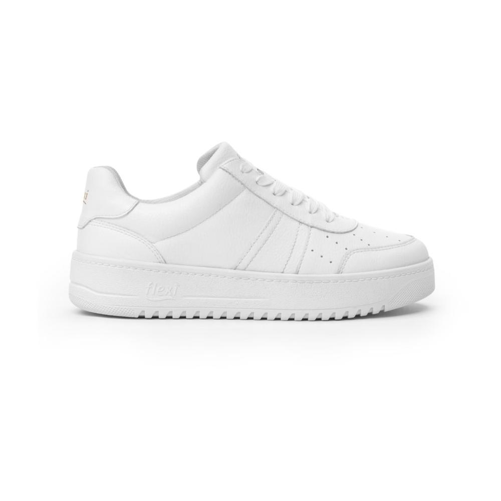 Foto 2 pulgar | Tenis Flexi Para Mujer Tipo Piel Estilo 103504 Blanco Color Blanco