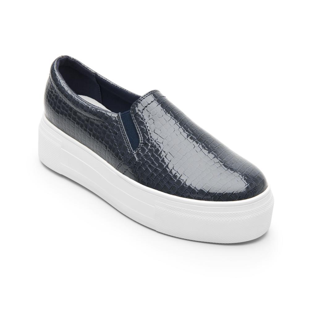 Foto 4 pulgar | Tenis Slip On Flexi Estilo 125403 Azul para Mujer