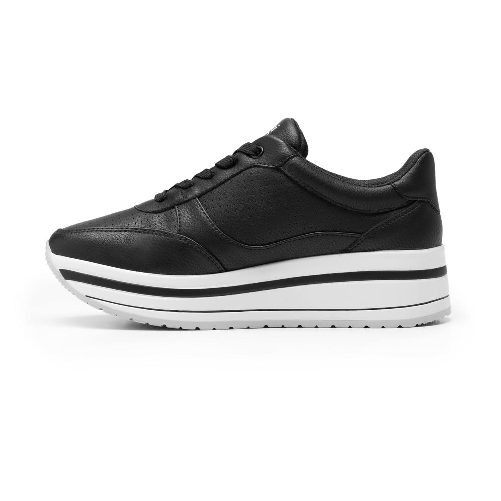 Foto 2 | Tenis Flexi 101011 color Negro con Plataforma para Mujer