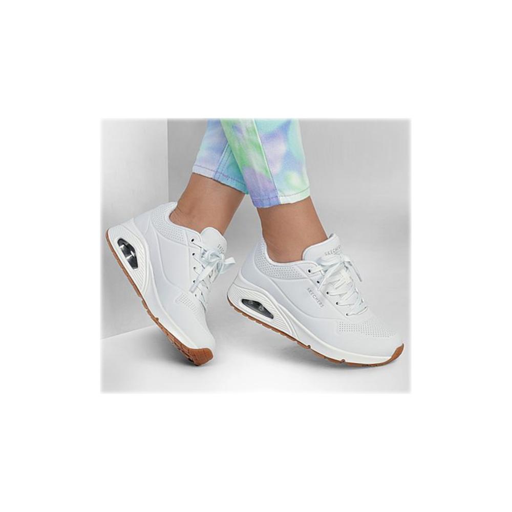 Foto 6 pulgar | Tenis Skechers Uno Casual Blancos para Mujer