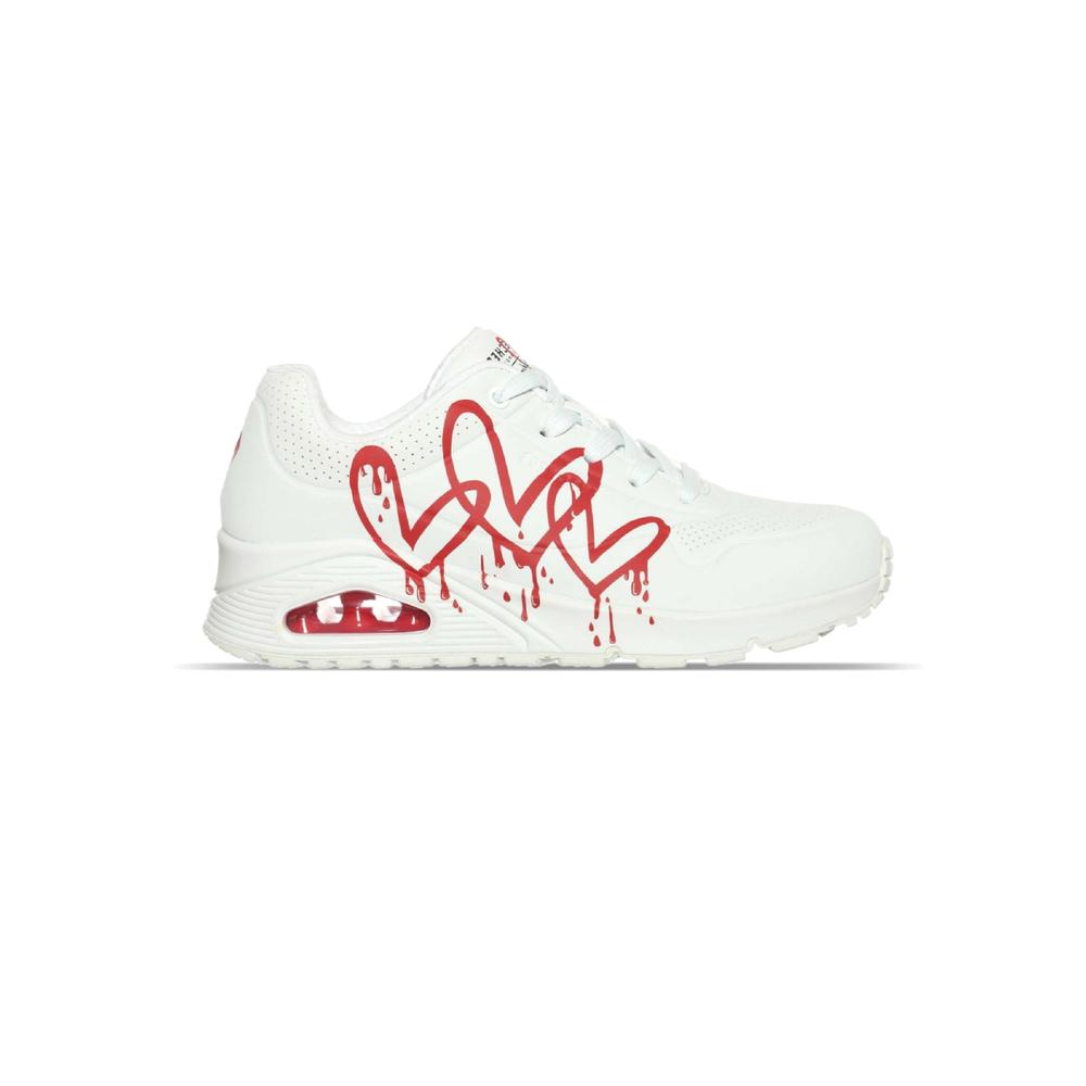 Tenis Skechers 177980WRD color Blanco Microspec Max Casual Juvenil para Mujer