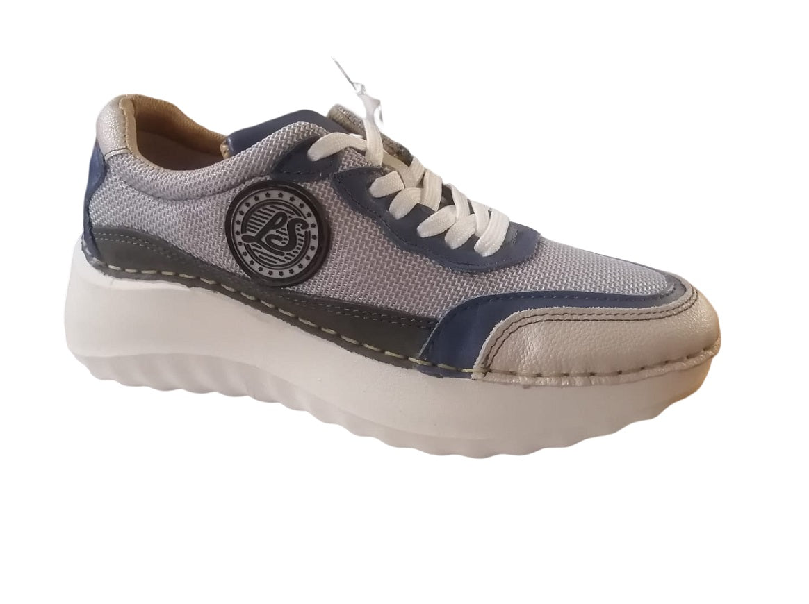 Foto 2 pulgar | Tenis Lobo Solo Azul Neón Casuales para Mujer
