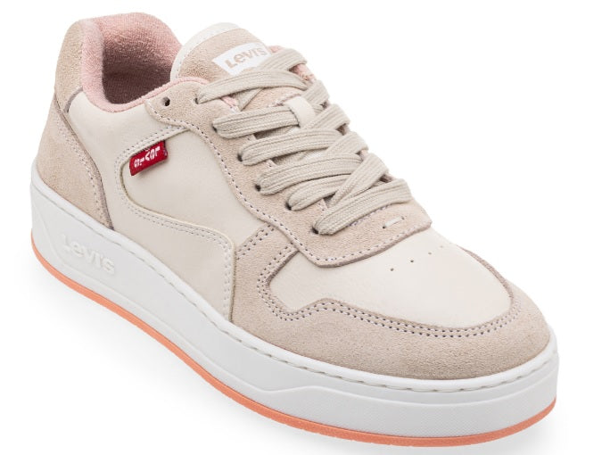 Foto 2 pulgar | Tenis Casuales Levi's Beige para Mujer