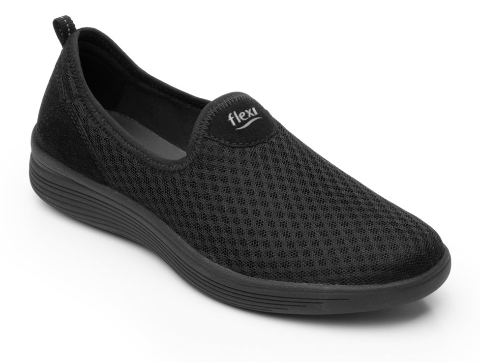 Foto 1 | Tenis Flexi Negros 104901 Casuales para Mujer