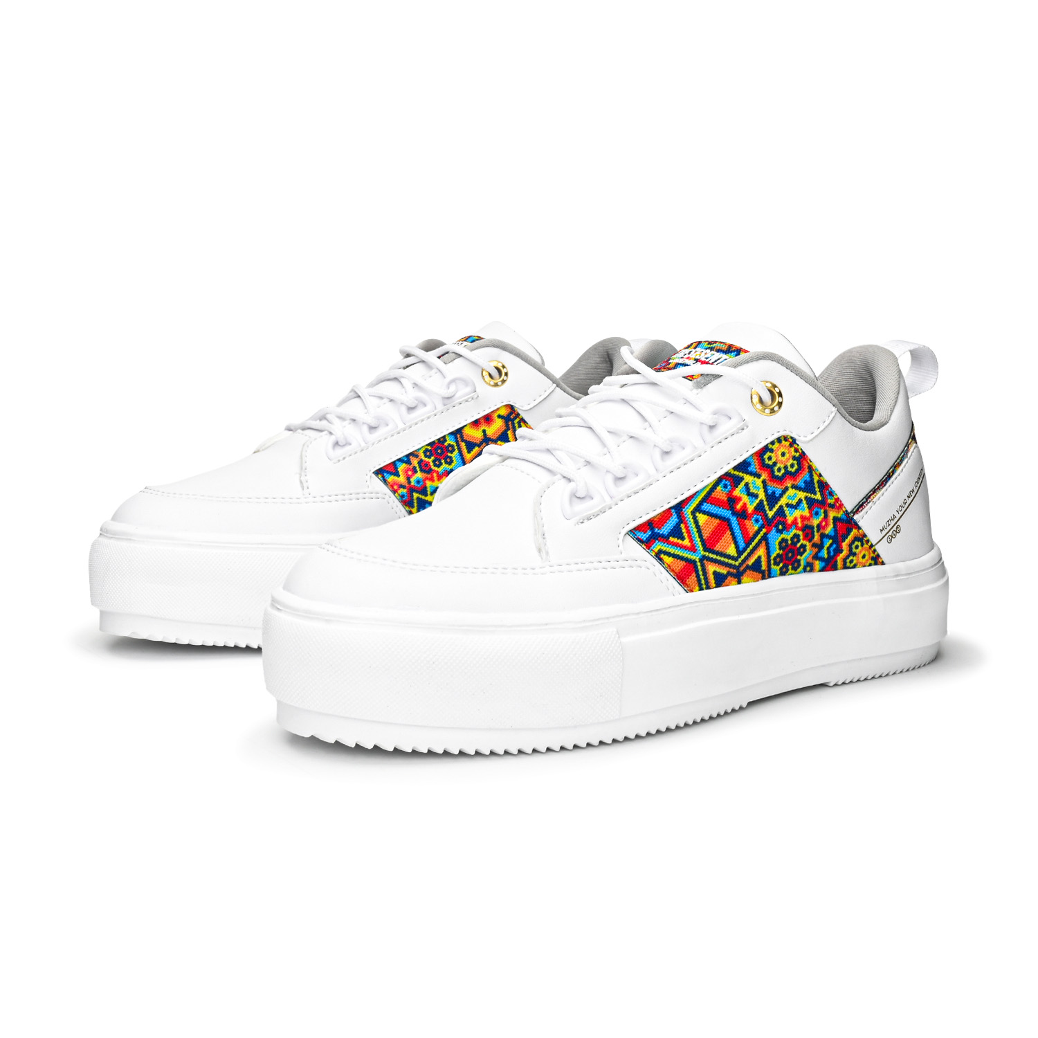 Foto 2 pulgar | Tenis 360 Footwear Muzha Huichol Blanco para Mujer