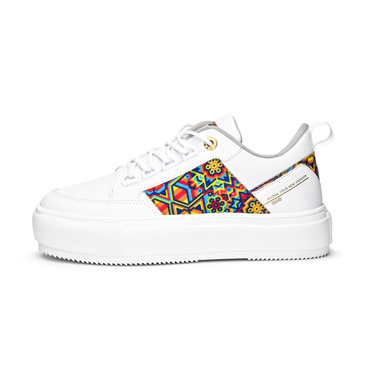 Foto 3 pulgar | Tenis 360 Footwear Muzha Huichol Blanco para Mujer