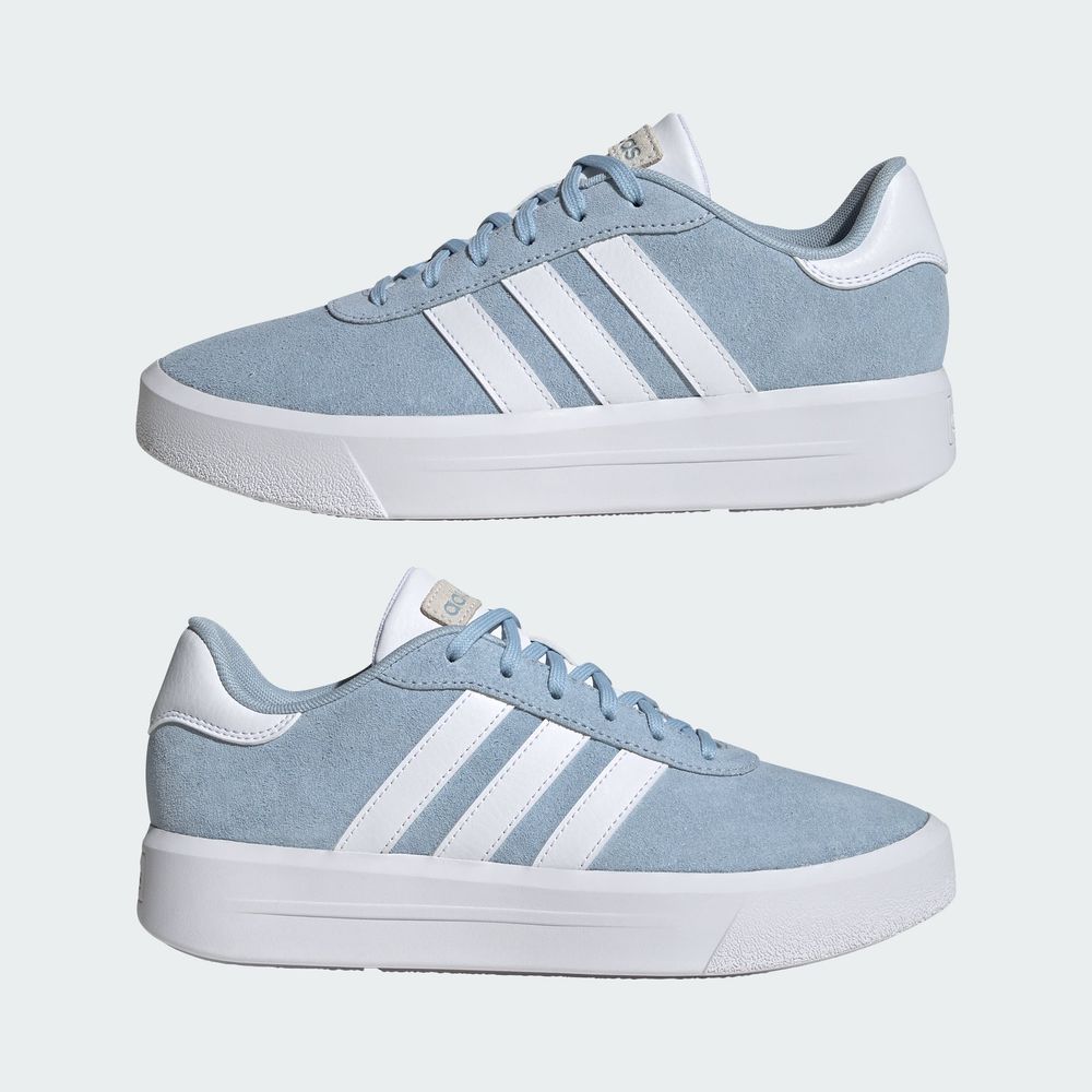 Foto 8 | Tenis Adidas Court Silk Azules para Mujer