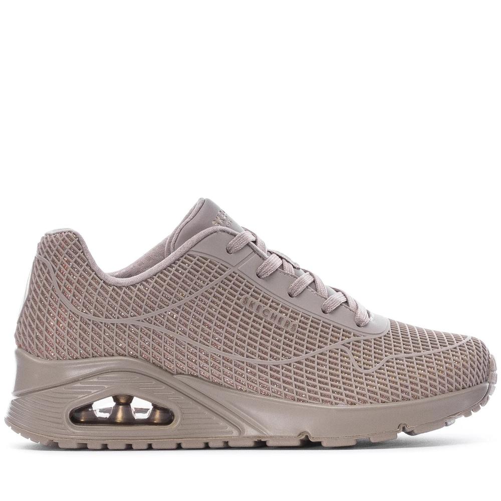 Tenis Skechers Uno Grises Para Mujer