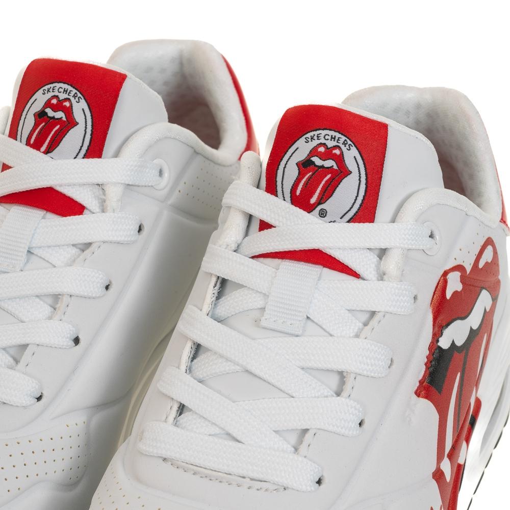 Foto 3 | Tenis Skechers Uno Rolling Stones Blancos para Mujer