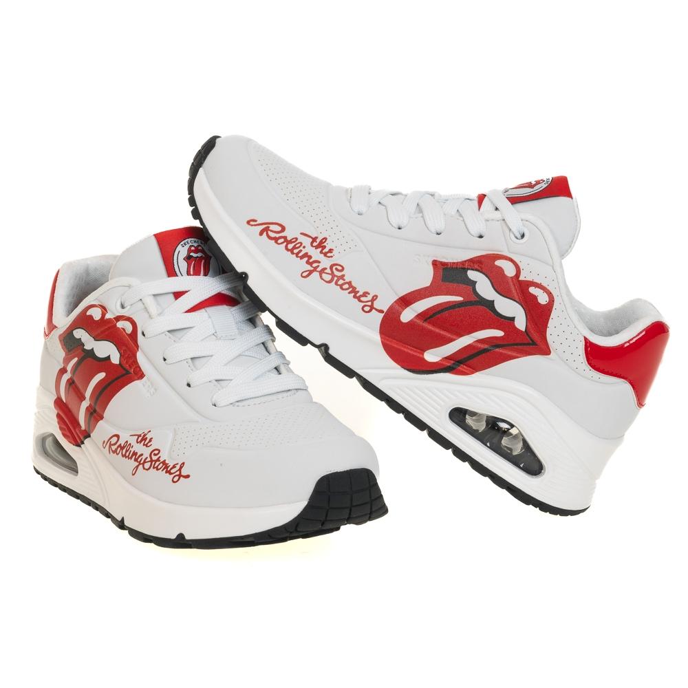 Foto 4 | Tenis Skechers Uno Rolling Stones Blancos para Mujer