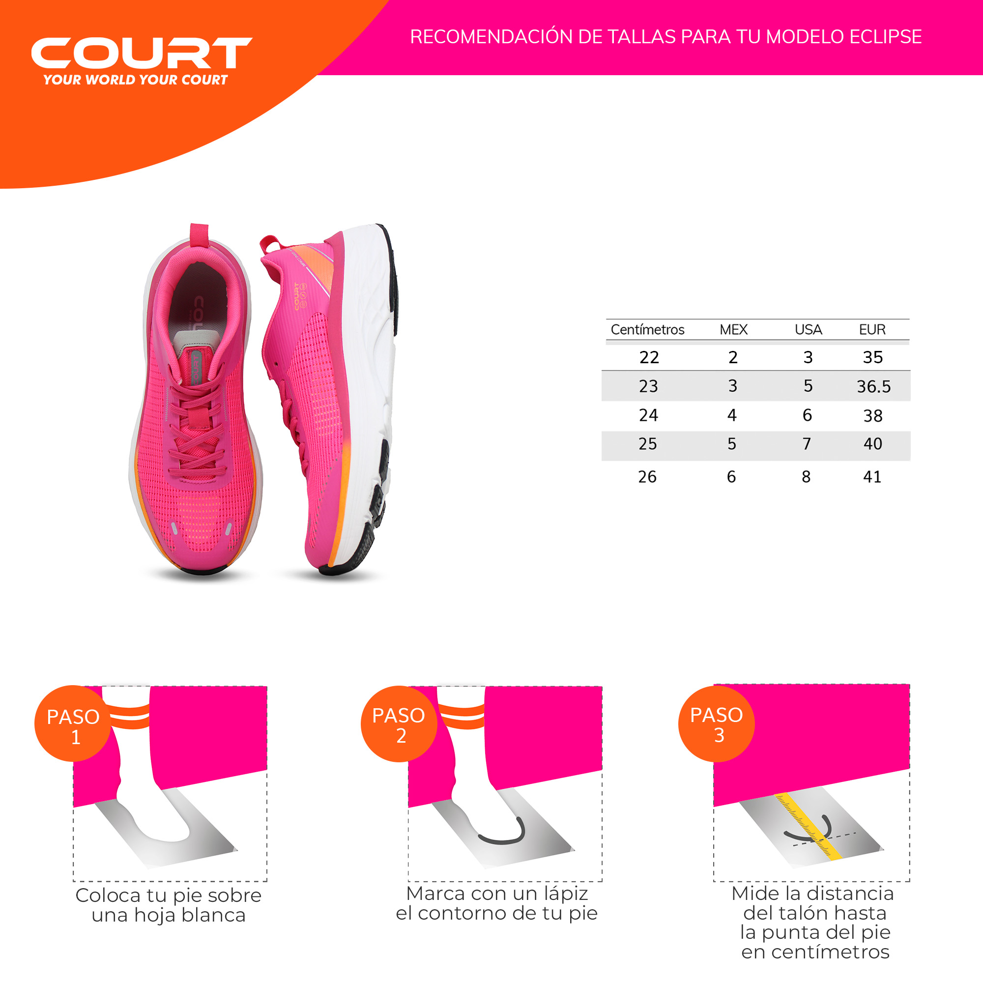 Foto 9 pulgar | Tenis Court Rosas para Mujer