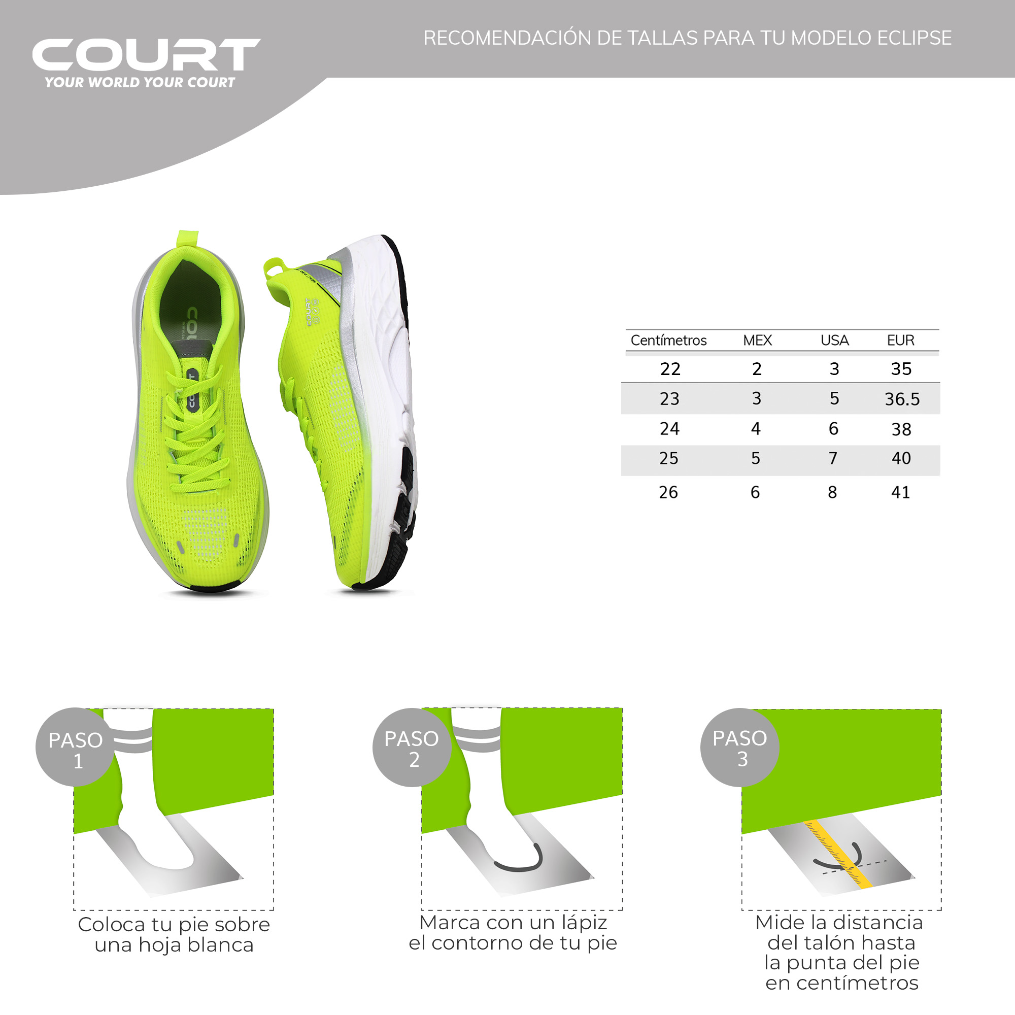 Foto 8 | Tenis Court Amarillos para Mujer