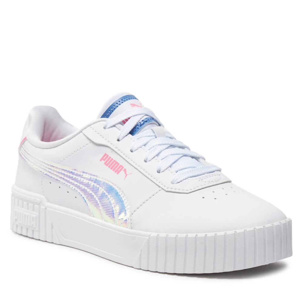 Foto 2 pulgar | Tenis Puma Carina 2.0 Deep Dive Jr  396545-01 Blancos para Mujer