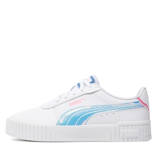 Foto 2 | Tenis Puma Carina 2.0 Deep Dive Jr 396545-01 Blancos para Mujer