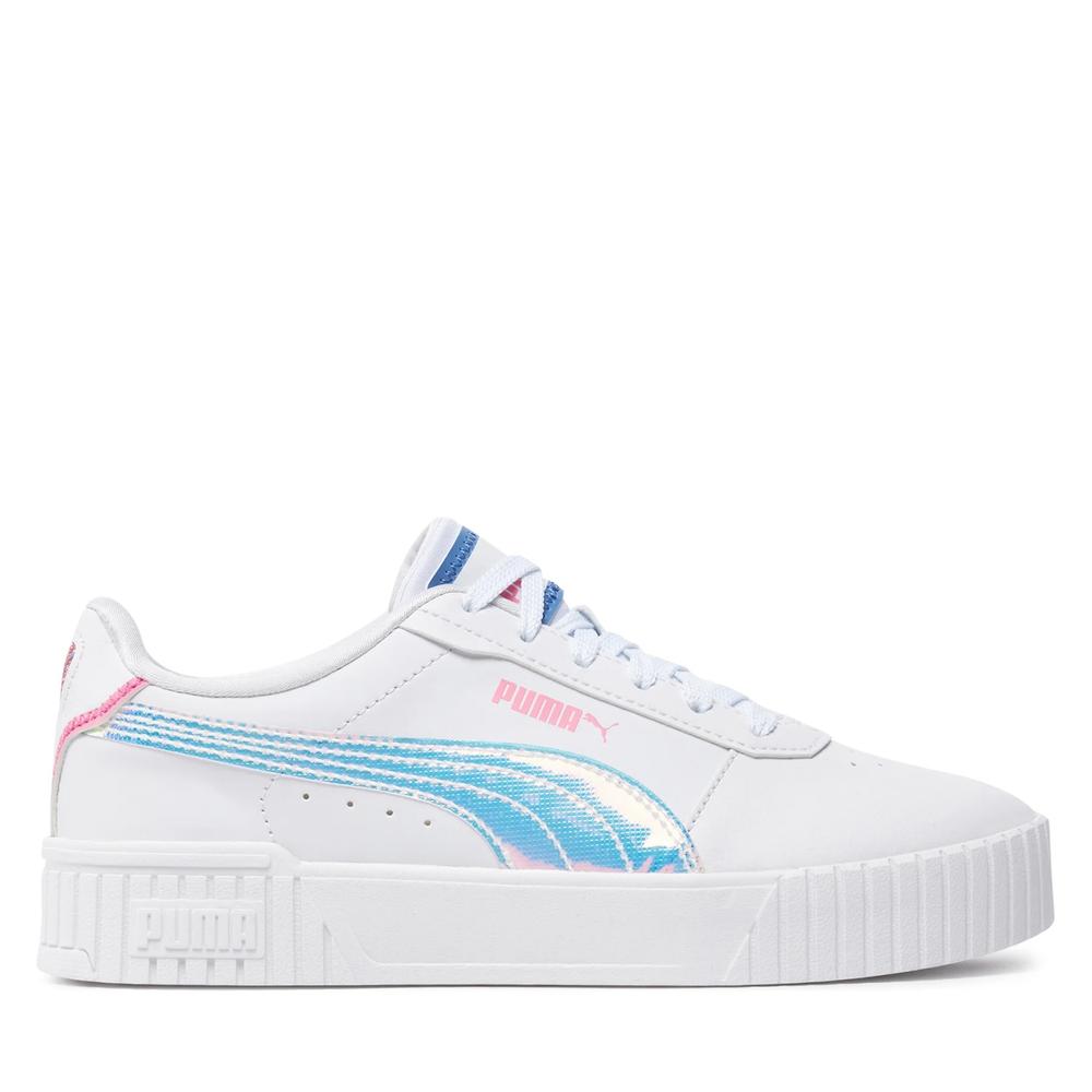 Foto 4 pulgar | Tenis Puma Carina 2.0 Deep Dive Jr  396545-01 Blancos para Mujer