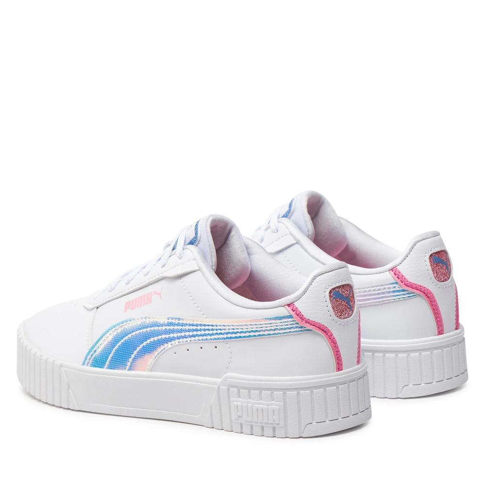 Foto 6 pulgar | Tenis Puma Carina 2.0 Deep Dive Jr  396545-01 Blancos para Mujer