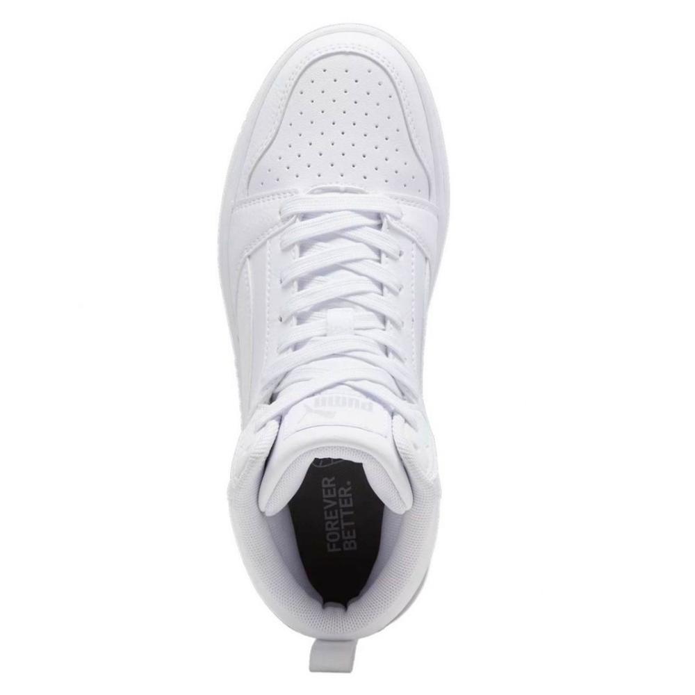 Foto 6 pulgar | Tenis Puma Rebound V6 Mid Jr Blancos Unisex