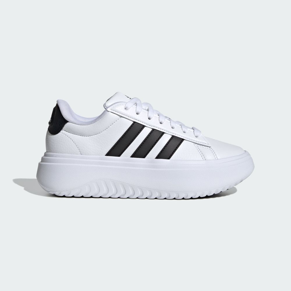 Foto 3 pulgar | Tenis Adidas Grand Court Platform Blancos para Mujer