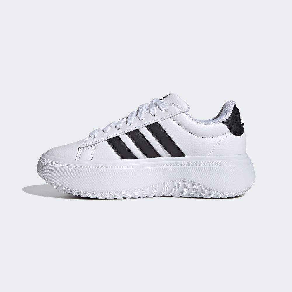 Foto 4 pulgar | Tenis Adidas Grand Court Platform Blancos para Mujer