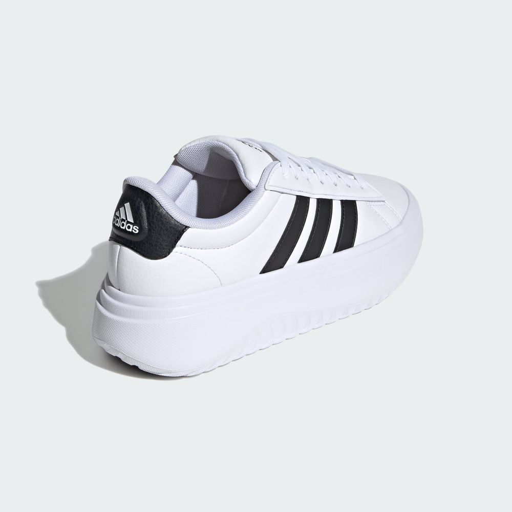 Foto 8 pulgar | Tenis Adidas Grand Court Platform Blancos para Mujer