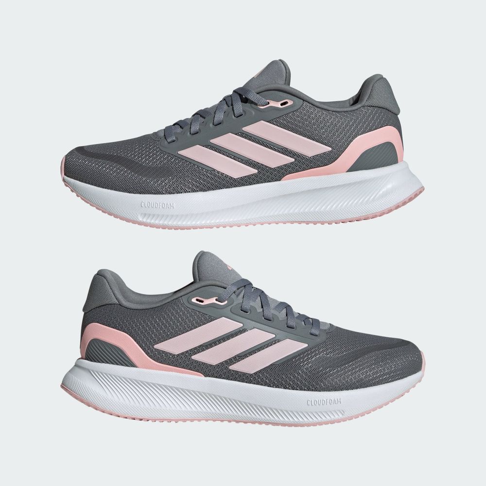 Foto 8 | Tenis de Running Runfalcon 5 Adidas Gris para Mujer