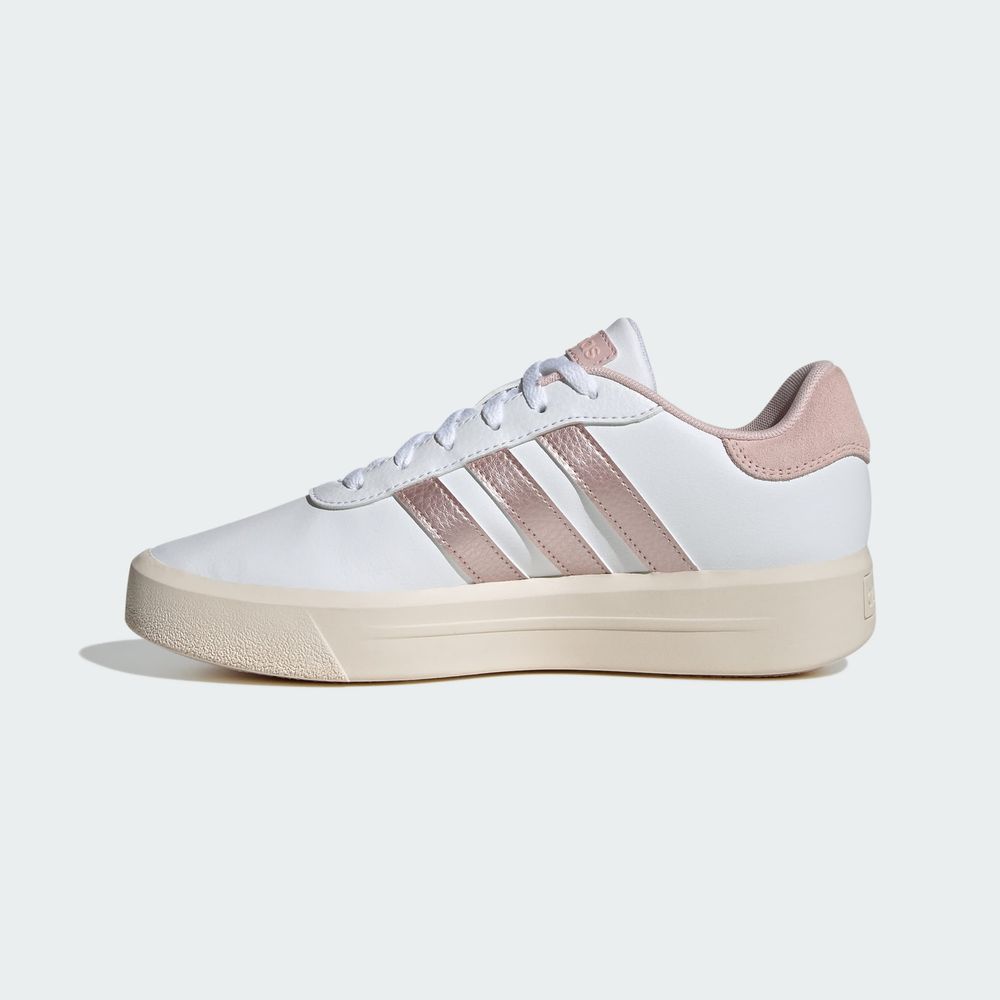 Foto 4 pulgar | Tenis Adidas Court Plataforma Adidas Blanco Mujer