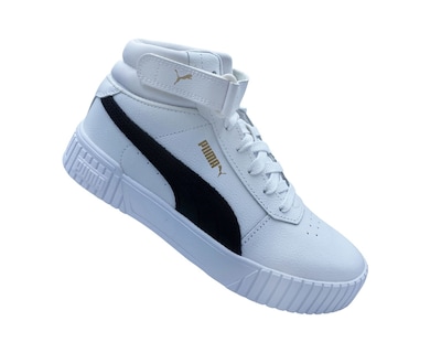 Foto 2 | Tenis Puma Carina Mid Blancos para Mujer