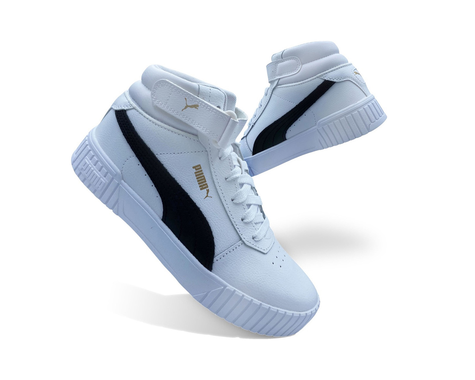 Foto 4 pulgar | Tenis Puma Carina Mid Blancos