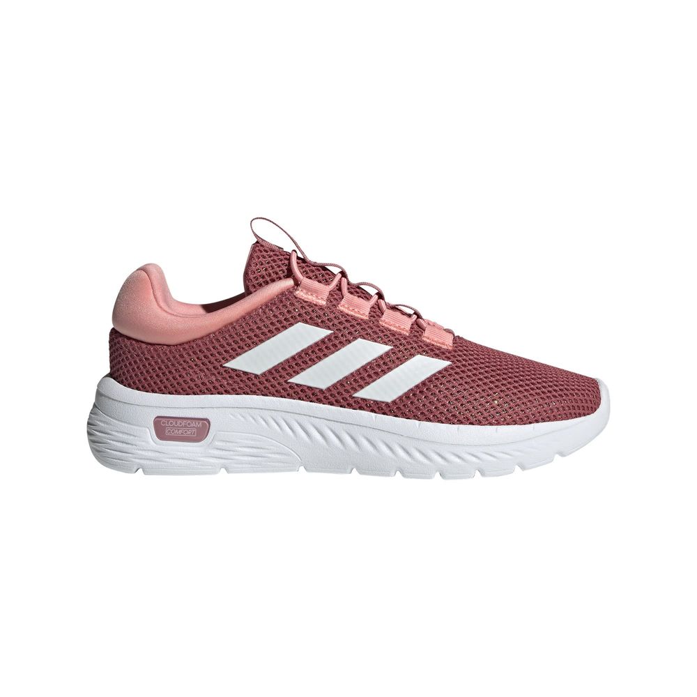 Tenis Cloudfoam Comfy Con Cordones Elasticos Adidas Rojo Mujer Coppel
