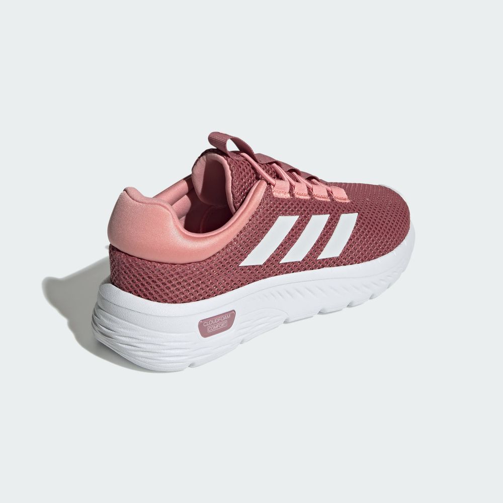 Foto 7 | Tenis Cloudfoam Comfy Con Cordones Elásticos Adidas Rojo Mujer