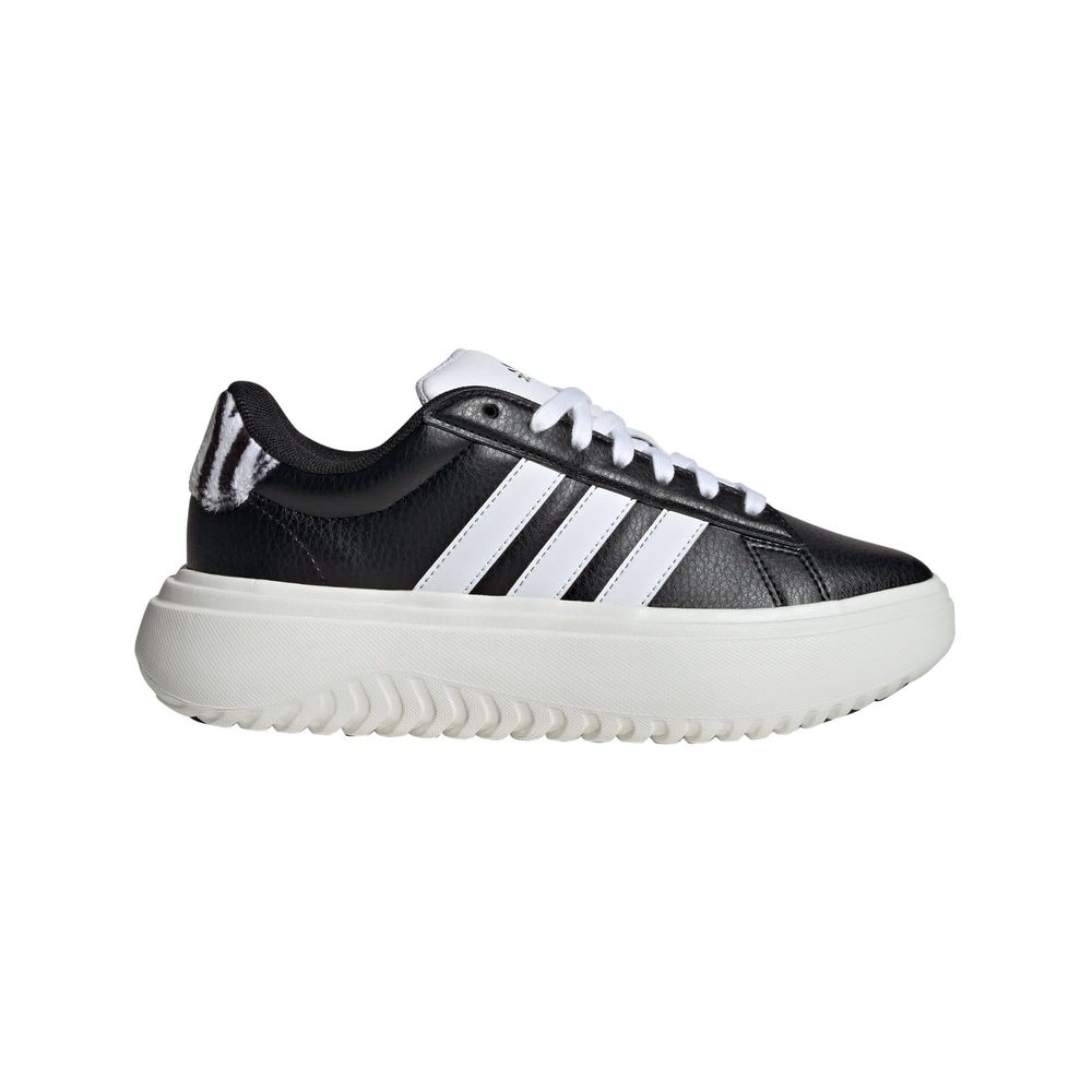 Tenis Adidas Grand Court Platforma Adidas Negro Mujer