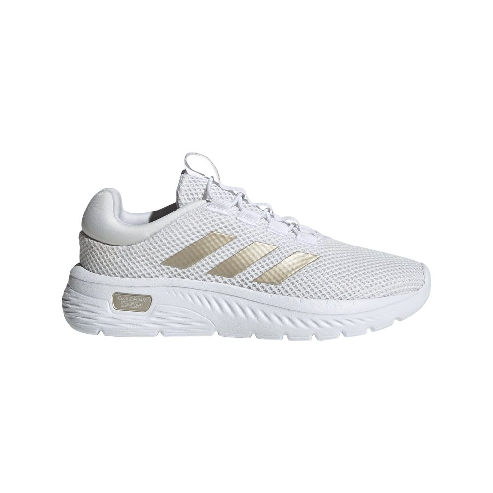 Foto 2 pulgar | Tenis Cloudfoam Comfy Con Cordones Elásticos Adidas Blanco Mujer