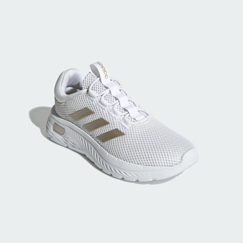 Foto 7 pulgar | Tenis Cloudfoam Comfy Con Cordones Elásticos Adidas Blanco Mujer