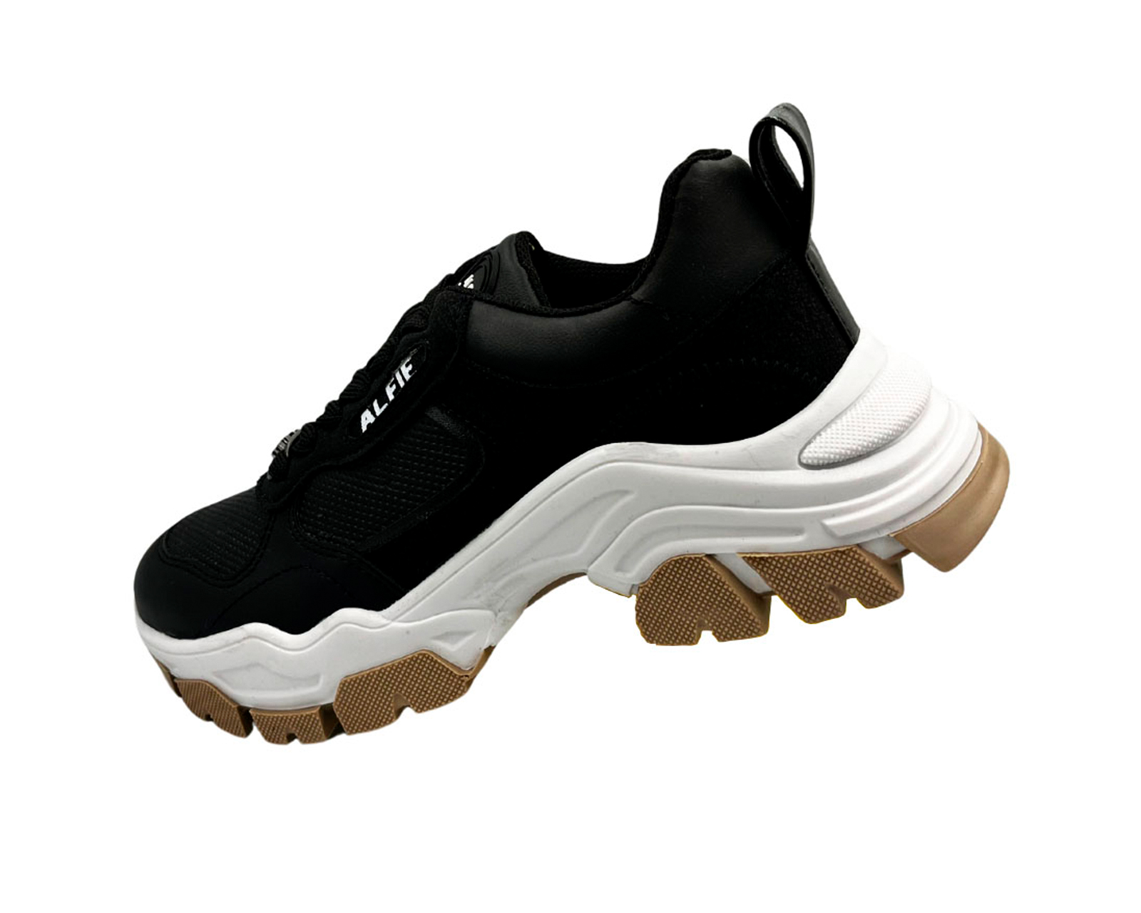 Foto 5 | Tenis Casual Negro Con Plataforma Dama