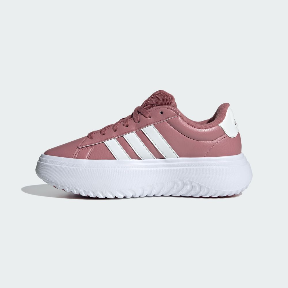 Foto 4 pulgar | Tenis Adidas Grand Court Plataforma Rojos para Mujer