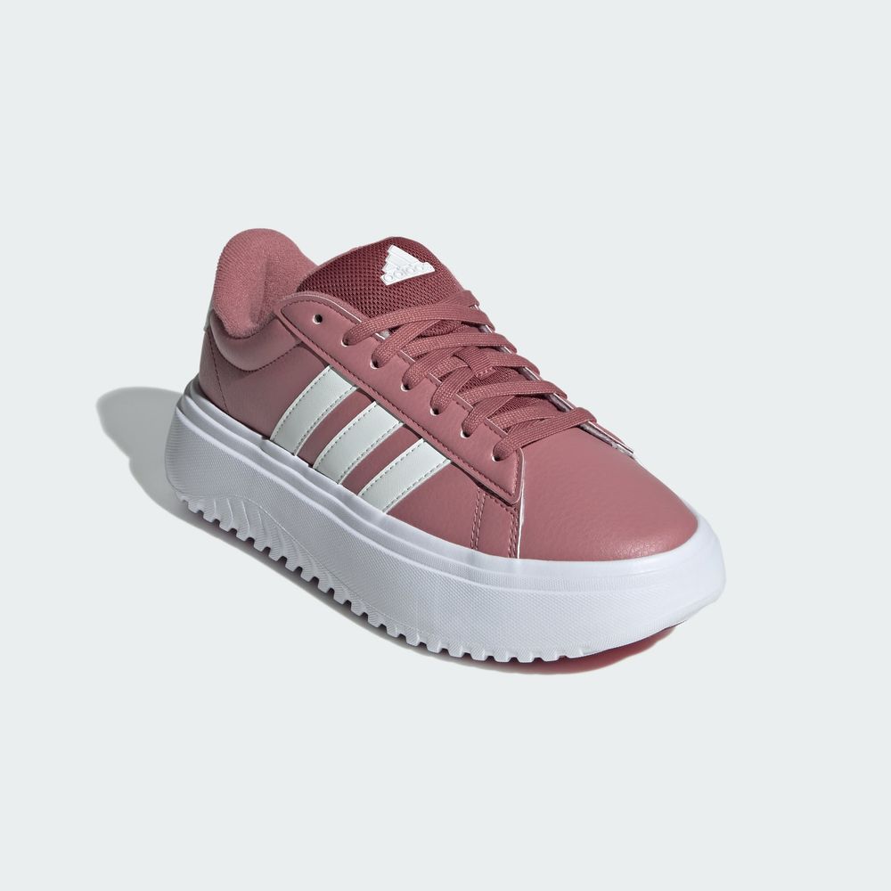 Foto 7 pulgar | Tenis Adidas Grand Court Plataforma Rojos para Mujer