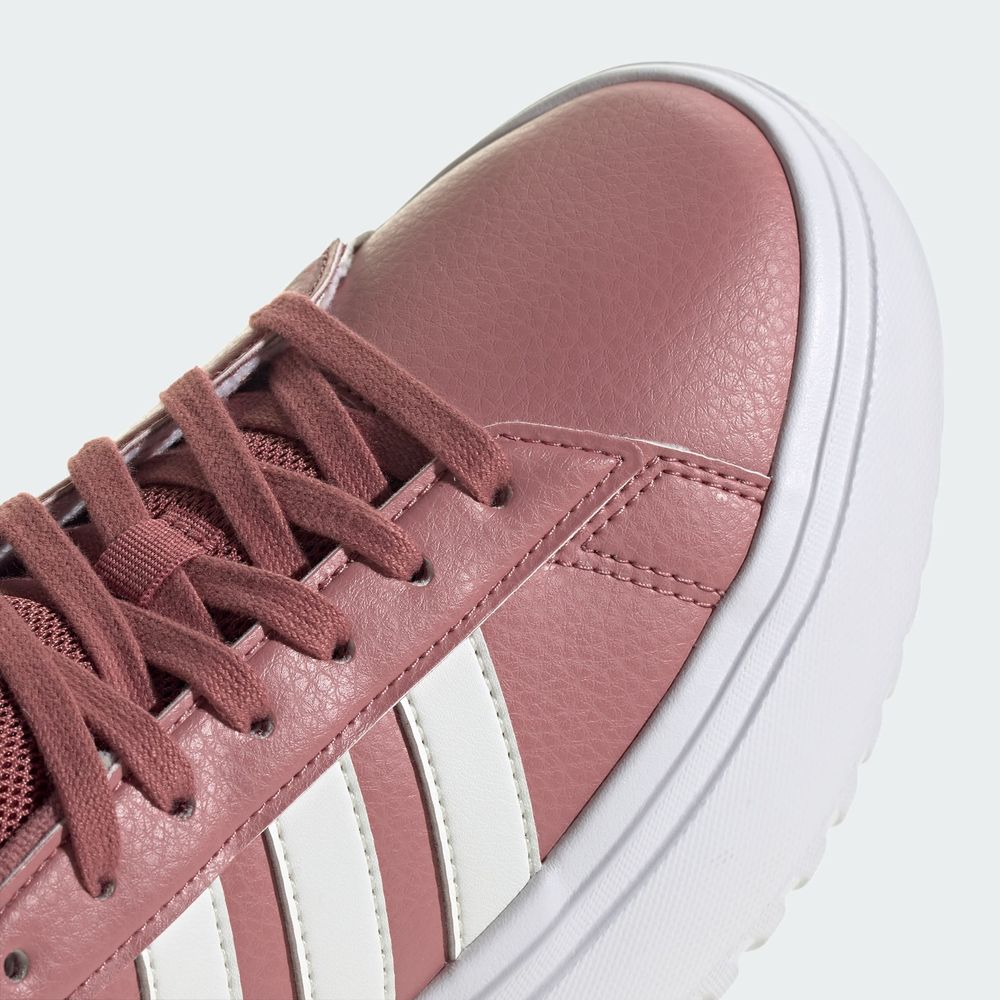 Foto 9 pulgar | Tenis Adidas Grand Court Plataforma Rojos para Mujer