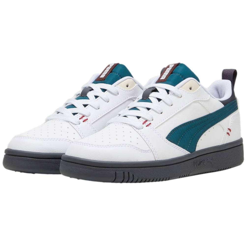 Foto 4 pulgar | Tenis Puma Rebound V6 Lo Mid 90s Jr Blanco Unisex