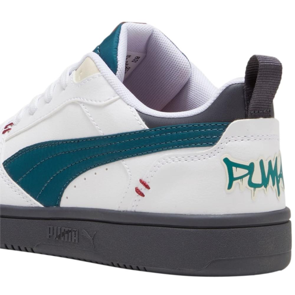 Foto 5 pulgar | Tenis Puma Rebound V6 Lo Mid 90s Jr Blanco Unisex