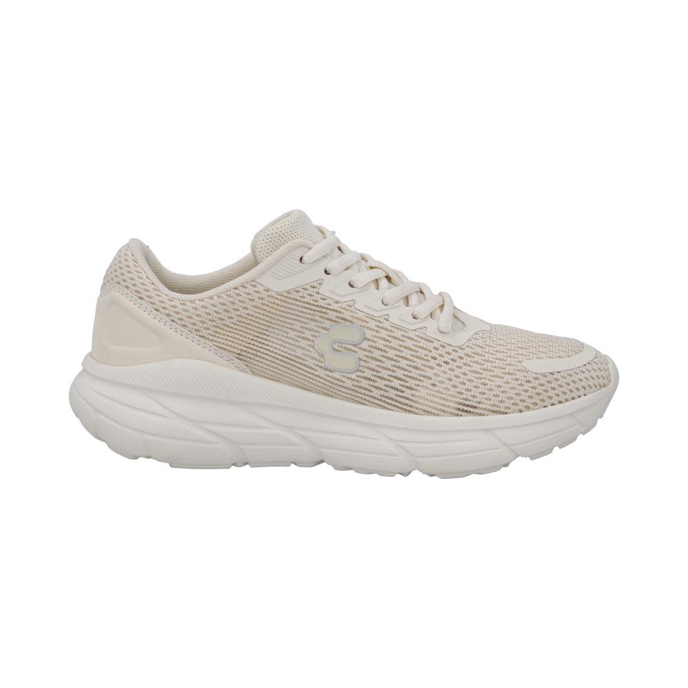 Tenis Mujer Charly Comodos Flexibles Textiles Correr Ejercicio Beige